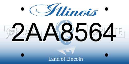 2AA8564 Illinois License Plate