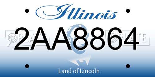 2AA8864 Illinois License Plate