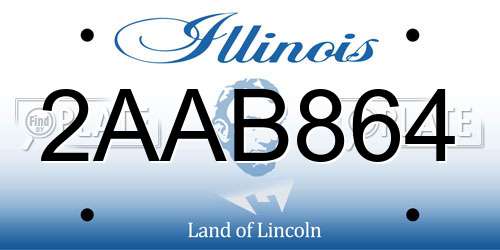 2AAB864 Illinois License Plate