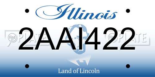 2AAI422 Illinois License Plate