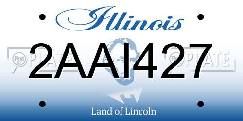 2AAI427 Illinois License Plate