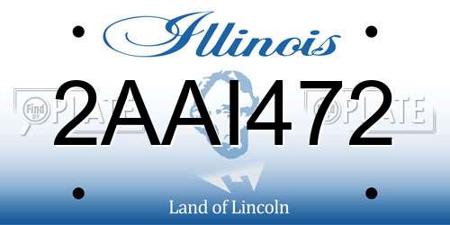 2AAI472 Illinois License Plate