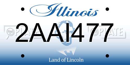 2AAI477 Illinois License Plate