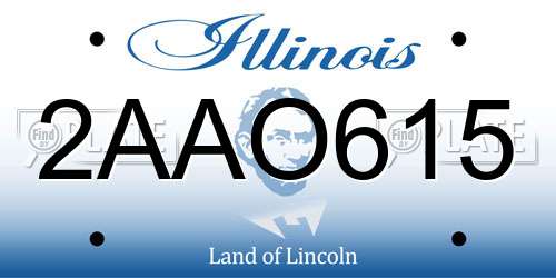 2AAO615 Illinois License Plate