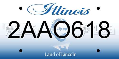 2AAO618 Illinois License Plate