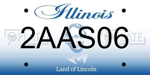 2AAS06 Illinois License Plate