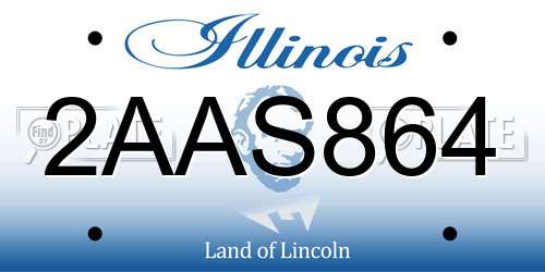 2AAS864 Illinois License Plate
