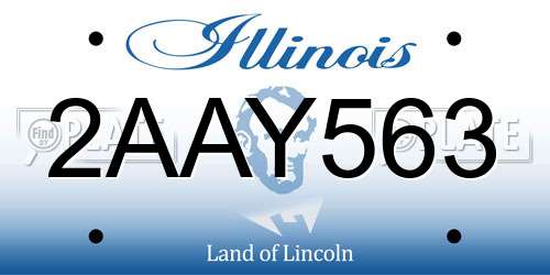 2AAY563 Illinois License Plate