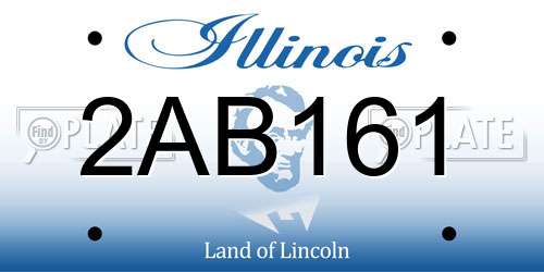2AB161 Illinois License Plate