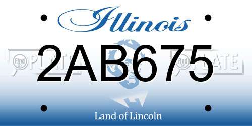 2AB675 Illinois License Plate