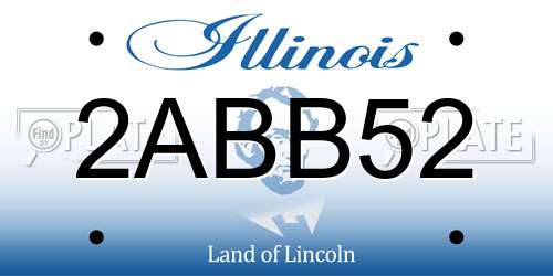 2ABB52 Illinois License Plate