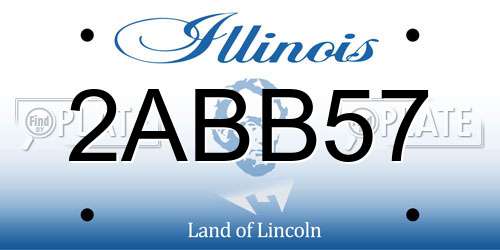 2ABB57 Illinois License Plate