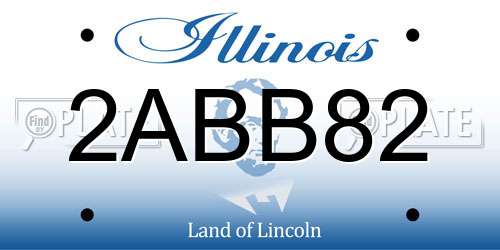 2ABB82 Illinois License Plate