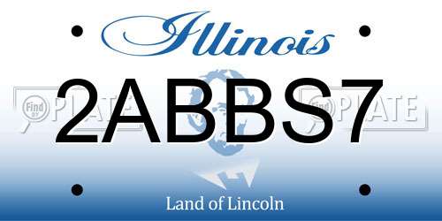 2ABBS7 Illinois License Plate