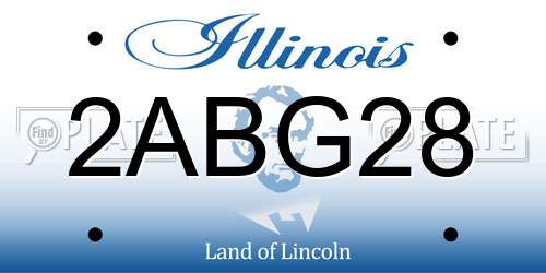 2ABG28 Illinois License Plate