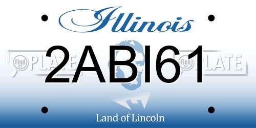2ABI61 Illinois License Plate