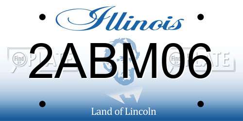 2ABM06 Illinois License Plate