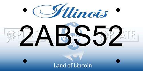 2ABS52 Illinois License Plate