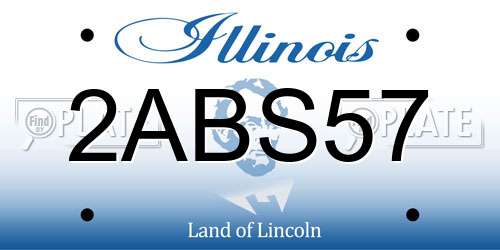 2ABS57 Illinois License Plate