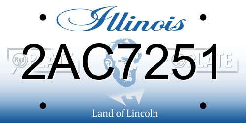 2AC7251 Illinois License Plate