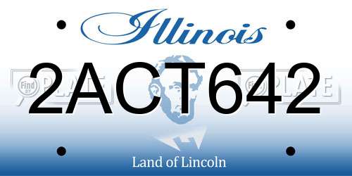 2ACT642 Illinois License Plate