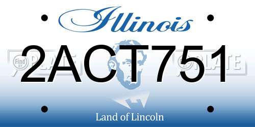 2ACT751 Illinois License Plate