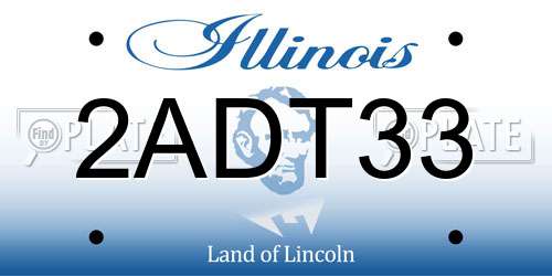 2ADT33 Illinois License Plate
