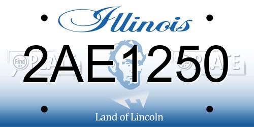 2AE1250 Illinois License Plate
