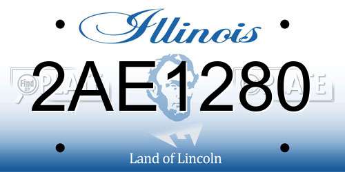 2AE1280 Illinois License Plate