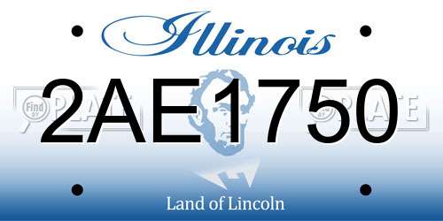 2AE1750 Illinois License Plate