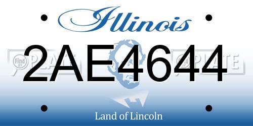 2AE4644 Illinois License Plate