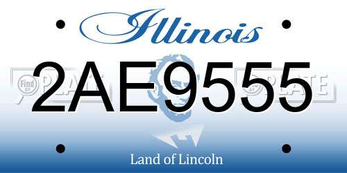 2AE9555 Illinois License Plate