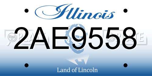 2AE9558 Illinois License Plate