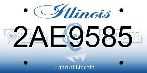 2AE9585 Illinois License Plate