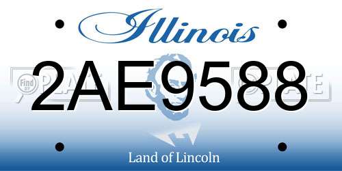 2AE9588 Illinois License Plate