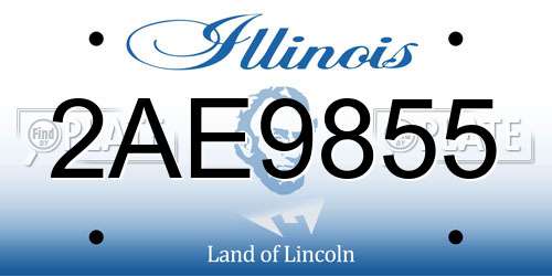 2AE9855 Illinois License Plate