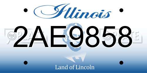 2AE9858 Illinois License Plate