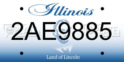 2AE9885 Illinois License Plate