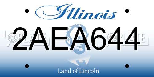 2AEA644 Illinois License Plate