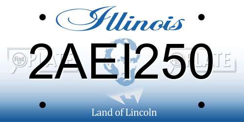 2AEI250 Illinois License Plate