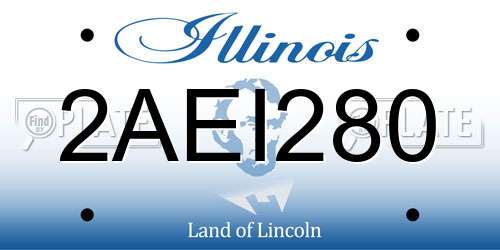 2AEI280 Illinois License Plate