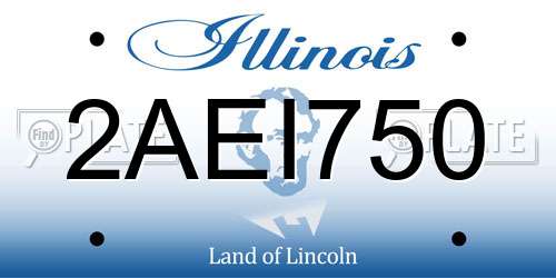 2AEI750 Illinois License Plate
