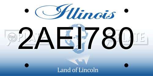 2AEI780 Illinois License Plate