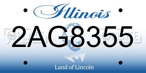 2AG8355 Illinois License Plate