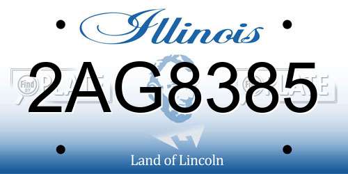 2AG8385 Illinois License Plate