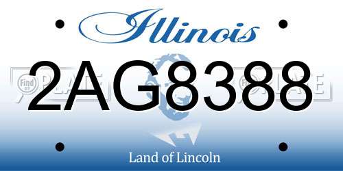 2AG8388 Illinois License Plate