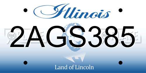 2AGS385 Illinois License Plate