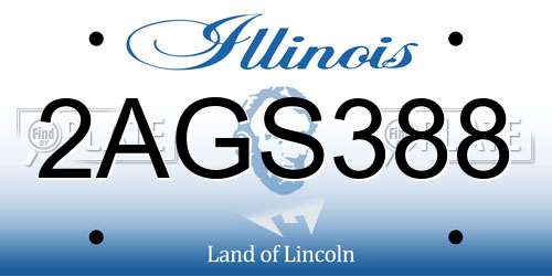 2AGS388 Illinois License Plate