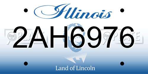 2AH6976 Illinois License Plate