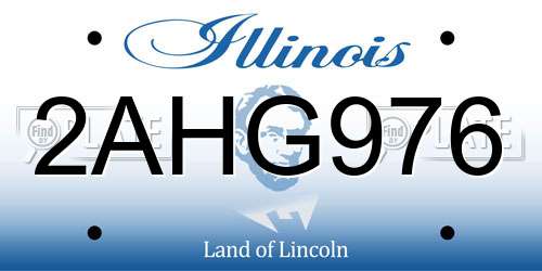 2AHG976 Illinois License Plate